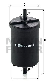 WK6012 MANN-FILTER Топливный фильтр
