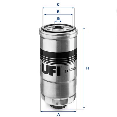 2440800 UFI Топливный фильтр