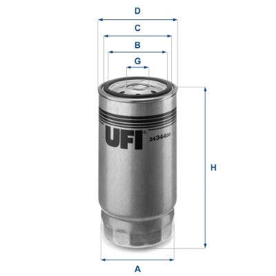 2434400 UFI Топливный фильтр