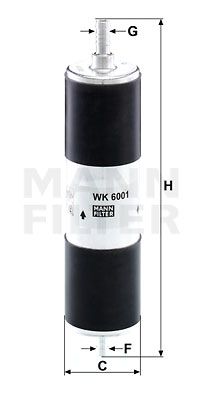 WK6001 MANN-FILTER Топливный фильтр