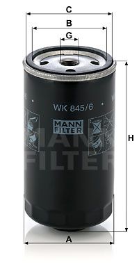 WK8456 MANN-FILTER Топливный фильтр