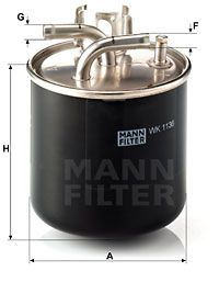WK1136 MANN-FILTER Топливный фильтр