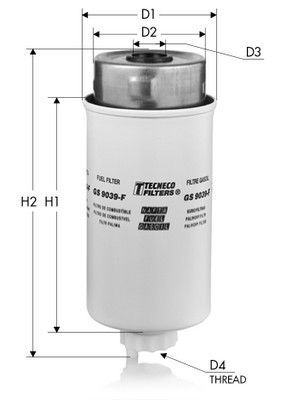 GS9039F TECNECO FILTERS Топливный фильтр