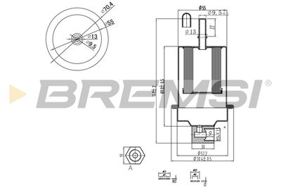 FE1317 BREMSI Топливный фильтр