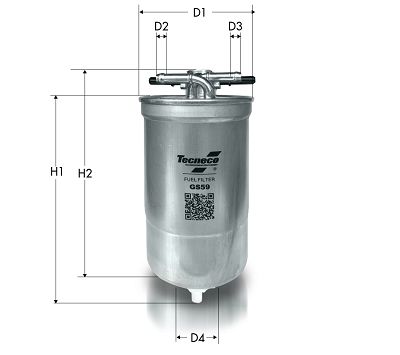 GS59 TECNECO FILTERS Топливный фильтр