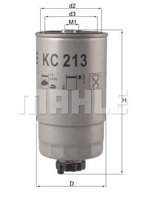 KC213 MAHLE Топливный фильтр
