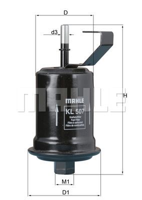 KL507 MAHLE Топливный фильтр