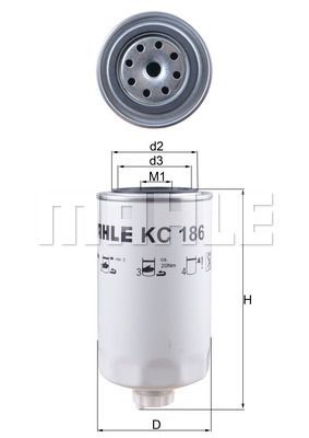 KC186 KNECHT Топливный фильтр