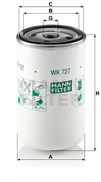 WK727 MANN-FILTER Топливный фильтр