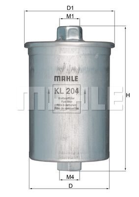 KL204 MAHLE Топливный фильтр
