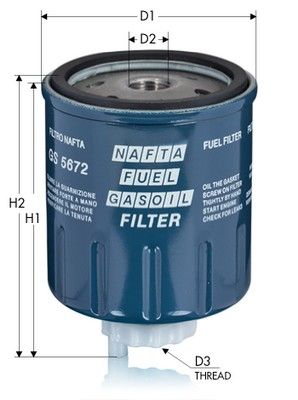 GS5672 TECNECO FILTERS Топливный фильтр