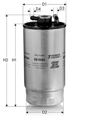 GS9554 TECNECO FILTERS Топливный фильтр