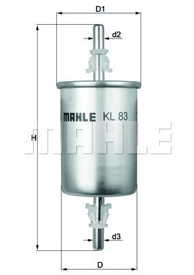 KL83 MAHLE Топливный фильтр