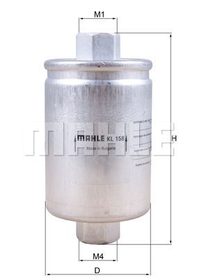 KL158 MAHLE Топливный фильтр