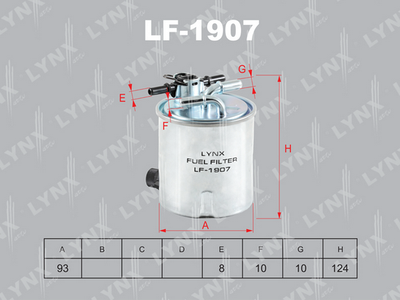 LF1907 LYNXauto Топливный фильтр