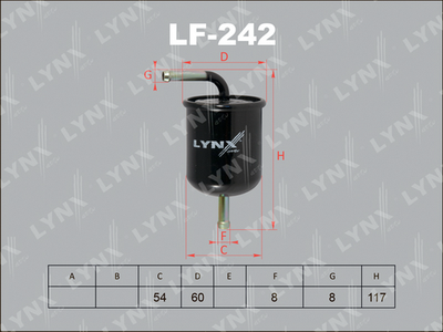 LF242 LYNXauto Топливный фильтр
