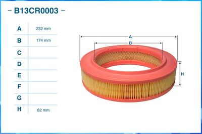 B13CR0003 CWORKS Воздушный фильтр