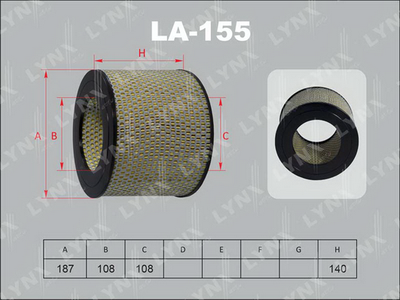 LA155 LYNXauto Воздушный фильтр