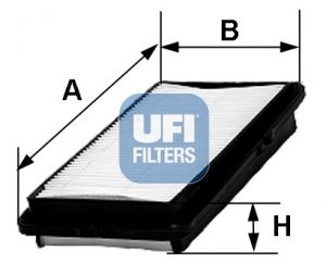 3038000 UFI Воздушный фильтр