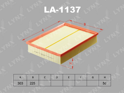 LA1137 LYNXauto Воздушный фильтр