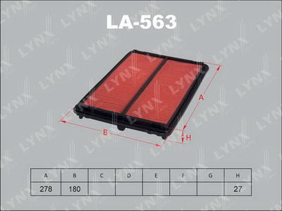 LA563 LYNXauto Воздушный фильтр