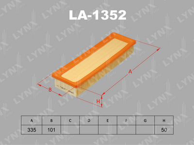 LA1352 LYNXauto Воздушный фильтр