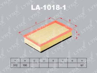 LA10181 LYNXauto Воздушный фильтр