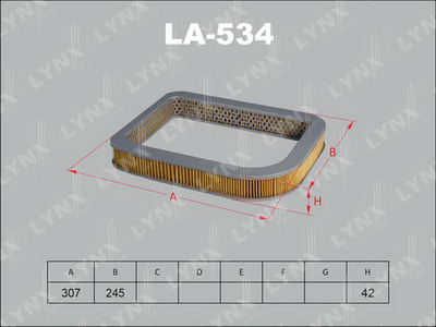 LA534 LYNXauto Воздушный фильтр