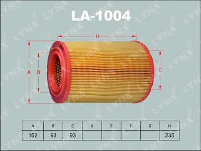 LA1004 LYNXauto Воздушный фильтр