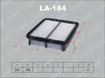 LA184 LYNXauto Воздушный фильтр