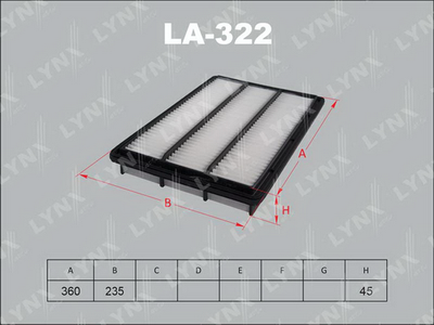 LA322 LYNXauto Воздушный фильтр