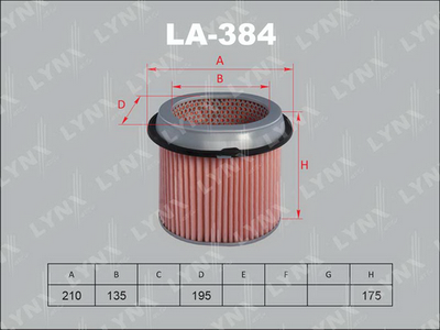 LA384 LYNXauto Воздушный фильтр