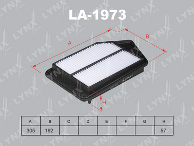 LA1973 LYNXauto Воздушный фильтр