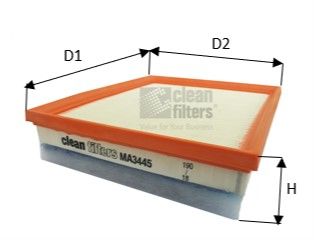MA3445 CLEAN FILTERS Воздушный фильтр