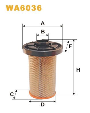 WA6036 WIX FILTERS Воздушный фильтр