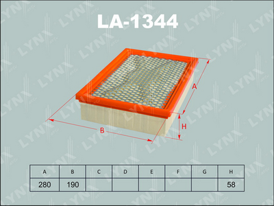 LA1344 LYNXauto Воздушный фильтр