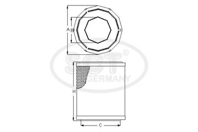 SB2003 SCT - MANNOL Воздушный фильтр