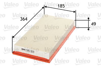 585009 VALEO Воздушный фильтр