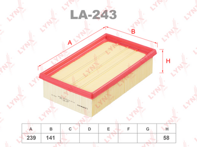 LA243 LYNXauto Воздушный фильтр