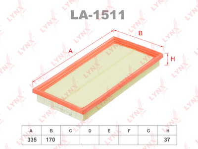 LA1511 LYNXauto Воздушный фильтр