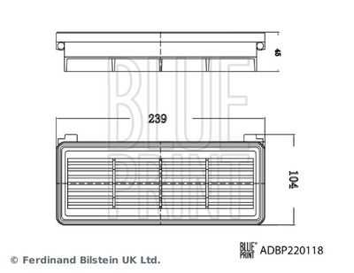 ADBP220118 BLUE PRINT Воздушный фильтр