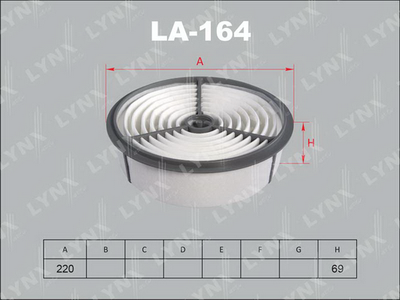 LA164 LYNXauto Воздушный фильтр