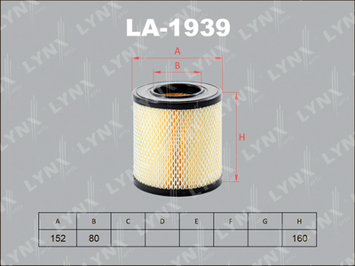 LA1939 LYNXauto Воздушный фильтр