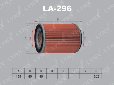 LA296 LYNXauto Воздушный фильтр