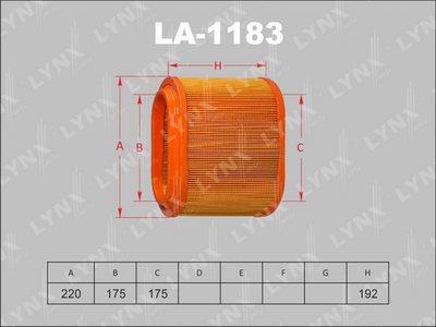 LA1183 LYNXauto Воздушный фильтр