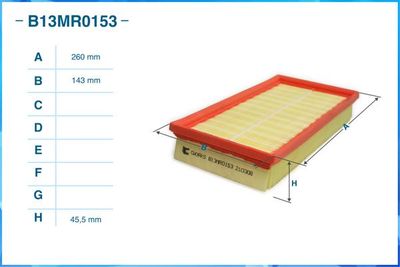 B13MR0153 CWORKS Воздушный фильтр