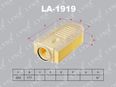 LA1919 LYNXauto Воздушный фильтр