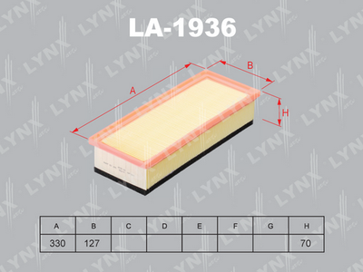 LA1936 LYNXauto Воздушный фильтр