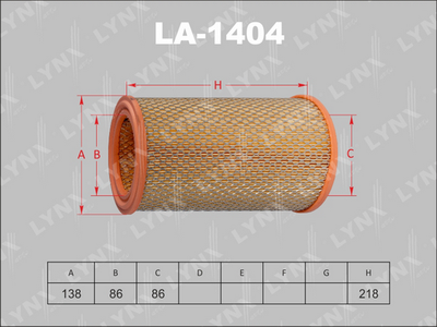 LA1404 LYNXauto Воздушный фильтр