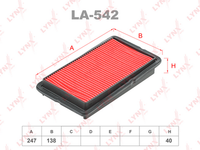 LA542 LYNXauto Воздушный фильтр